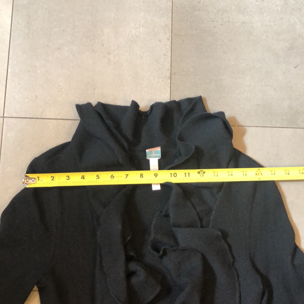 Aqua Cashmere Ruffled Duster Final Sale - Picture 9 of 12